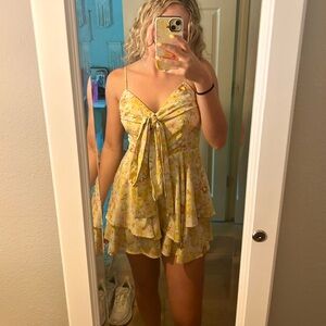 Storia Yellow Floral Romper